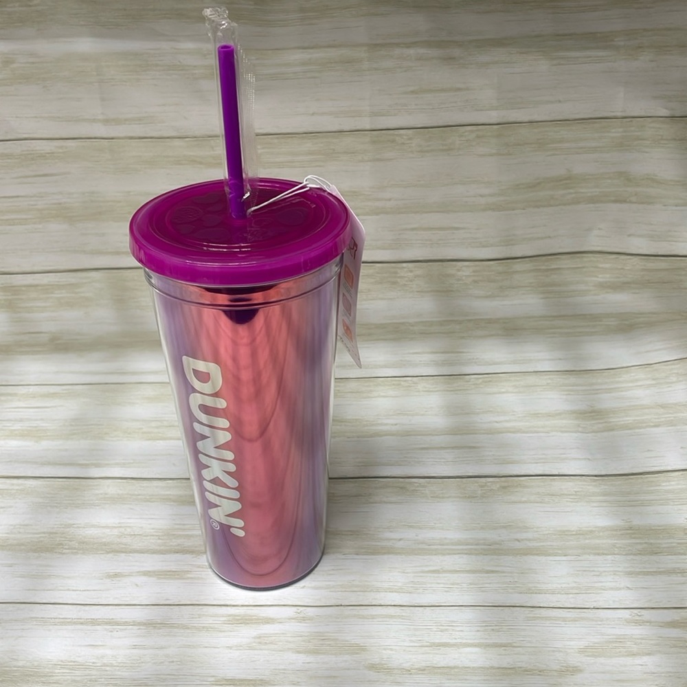 Limited edition Dunkin’ Donuts 2024 Valentines purple holographic tumbler